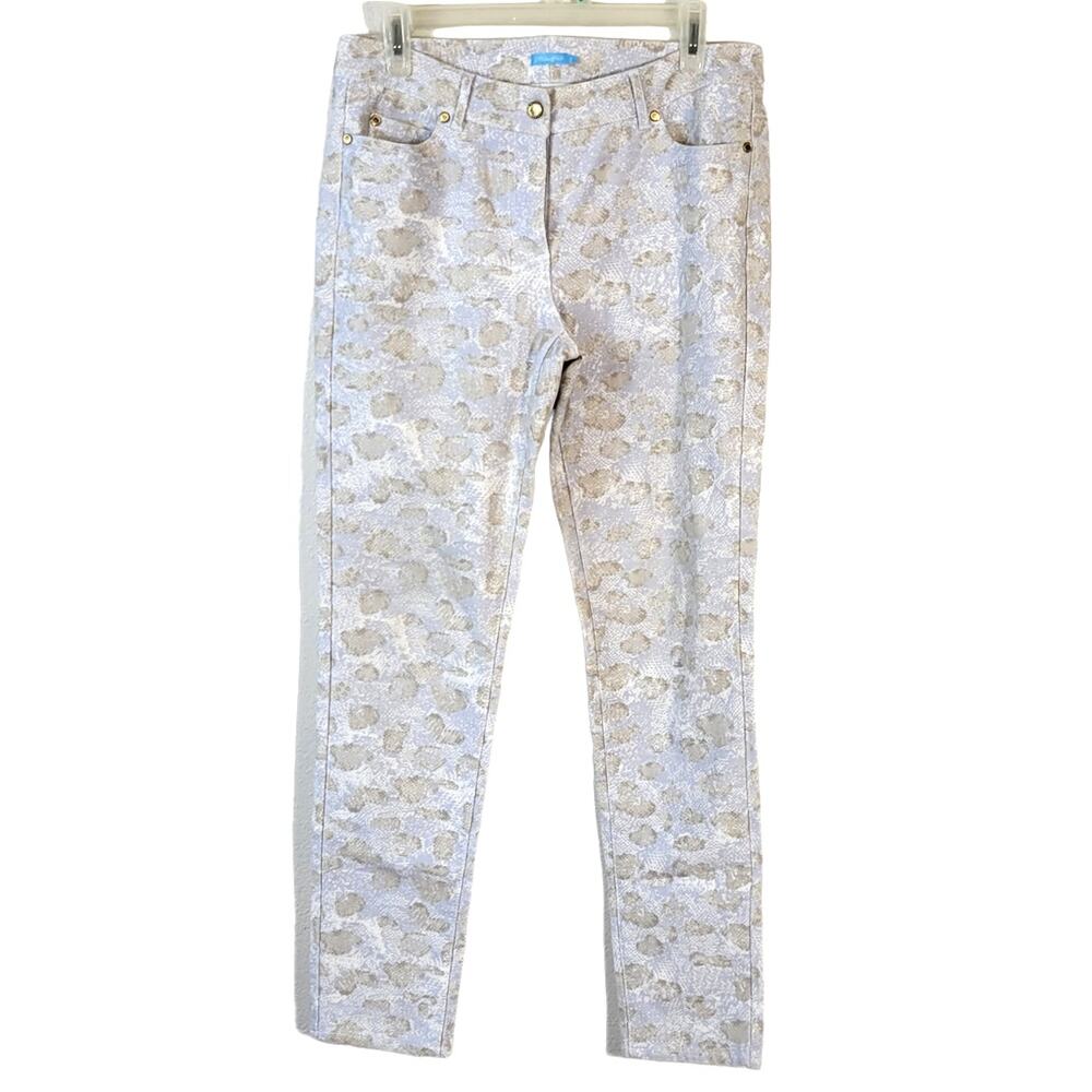 J Mclaughlin Jeans Women's 6 Lexi Boa Midrise Snake Skin Print Preppy Casual